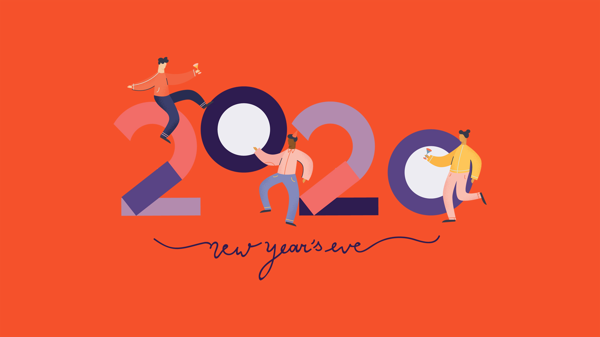 新年欢庆，干杯2020！个性创意鼠年壁纸，节日氛围满满，免费电脑壁纸一键下载