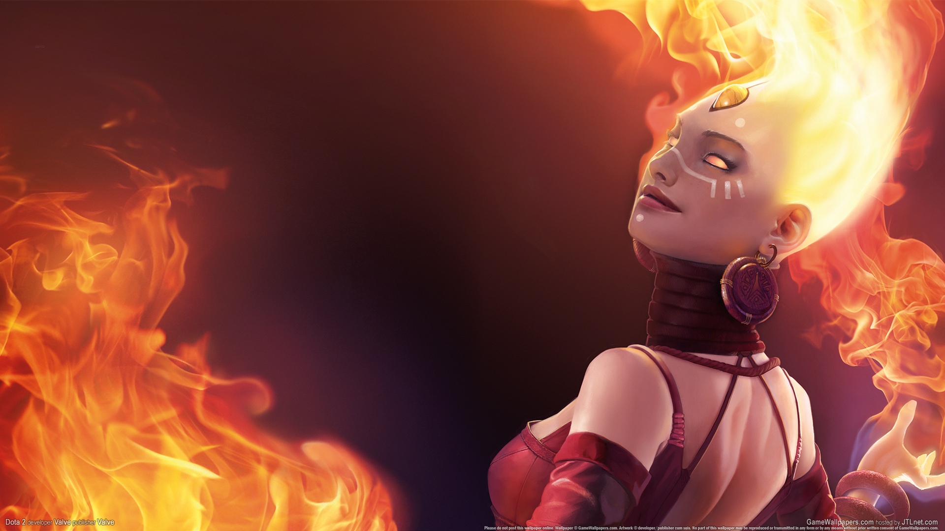 DOTA2莉娜火女精美壁纸 - 免费电脑壁纸下载专区