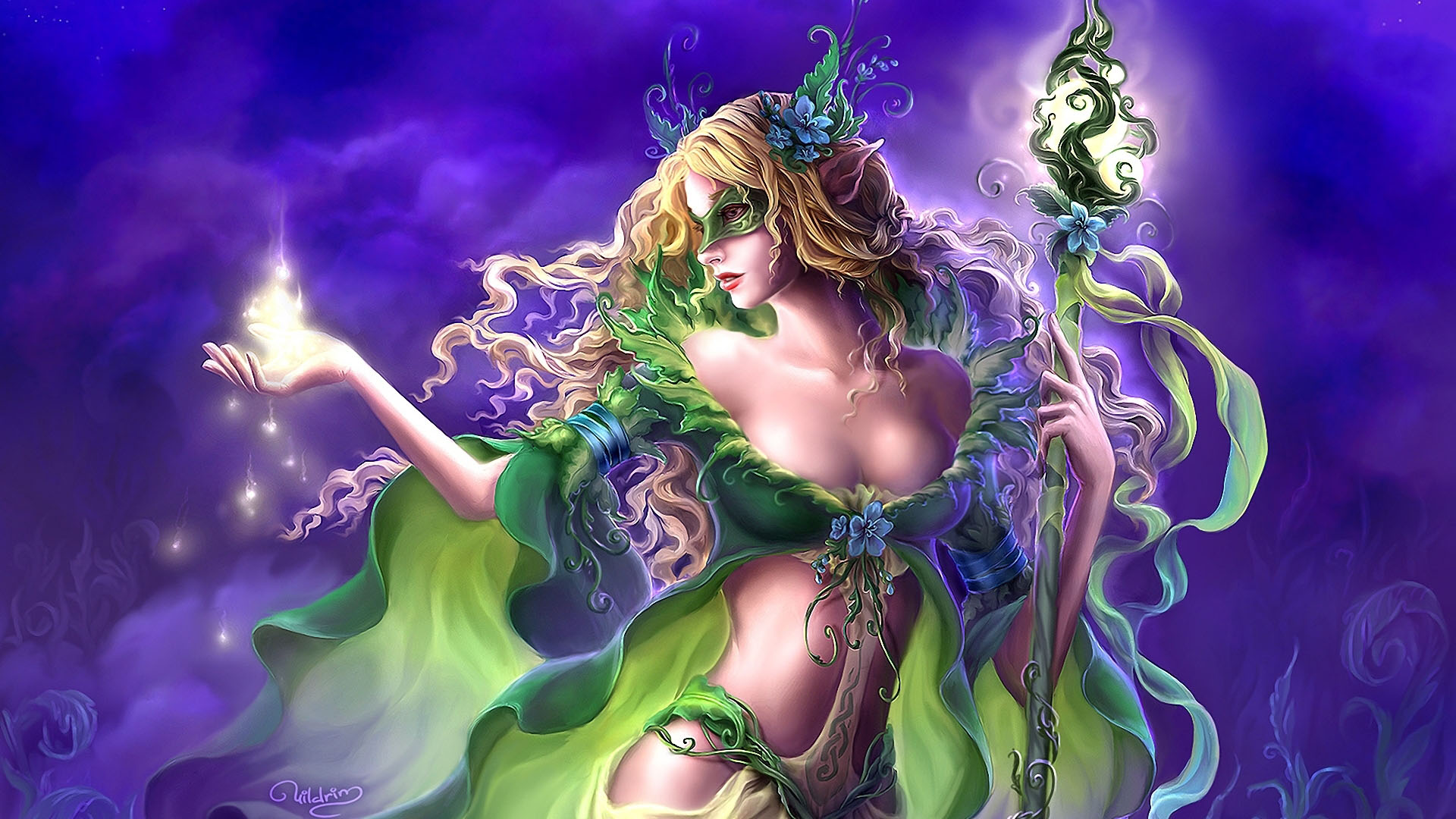 梦幻美女壁纸，免费游戏风格电脑桌面背景高清下载