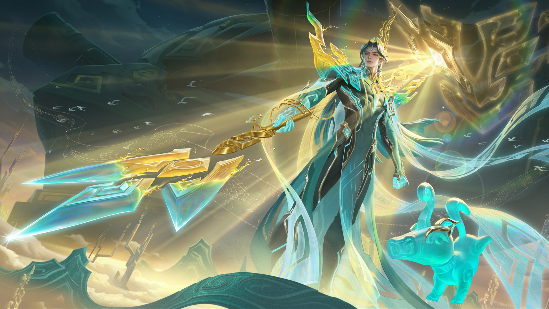 王者荣耀杨戬纵目迁山高清游戏壁纸，免费下载电脑用！