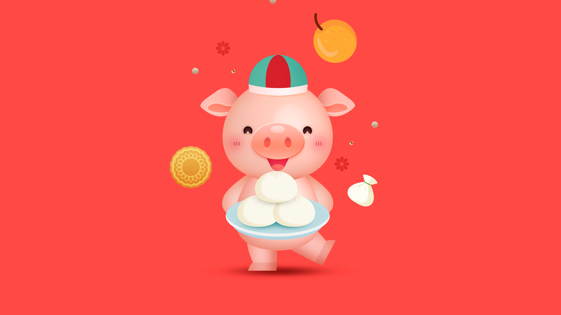 2019快乐小猪新年壁纸，精选节日电脑壁纸免费下载