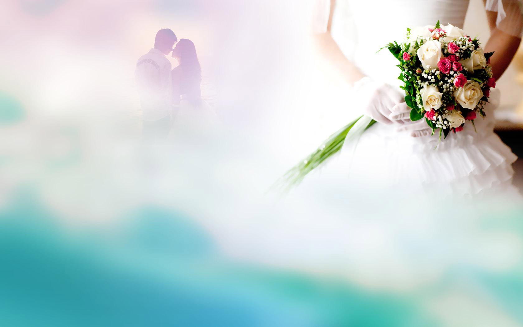 爱情婚纱照桌面壁纸