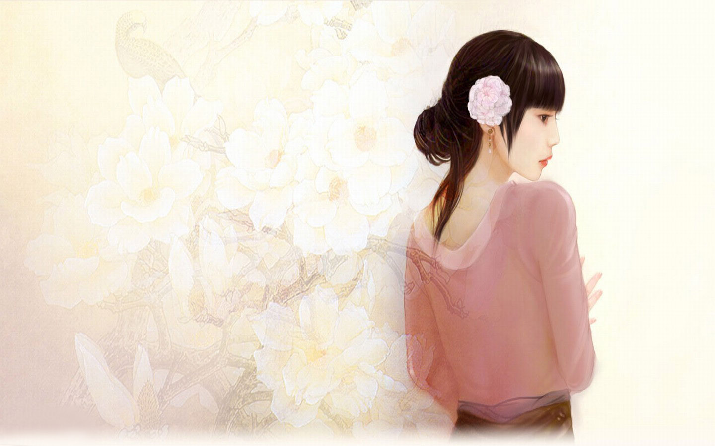 手绘古装美女图片壁纸