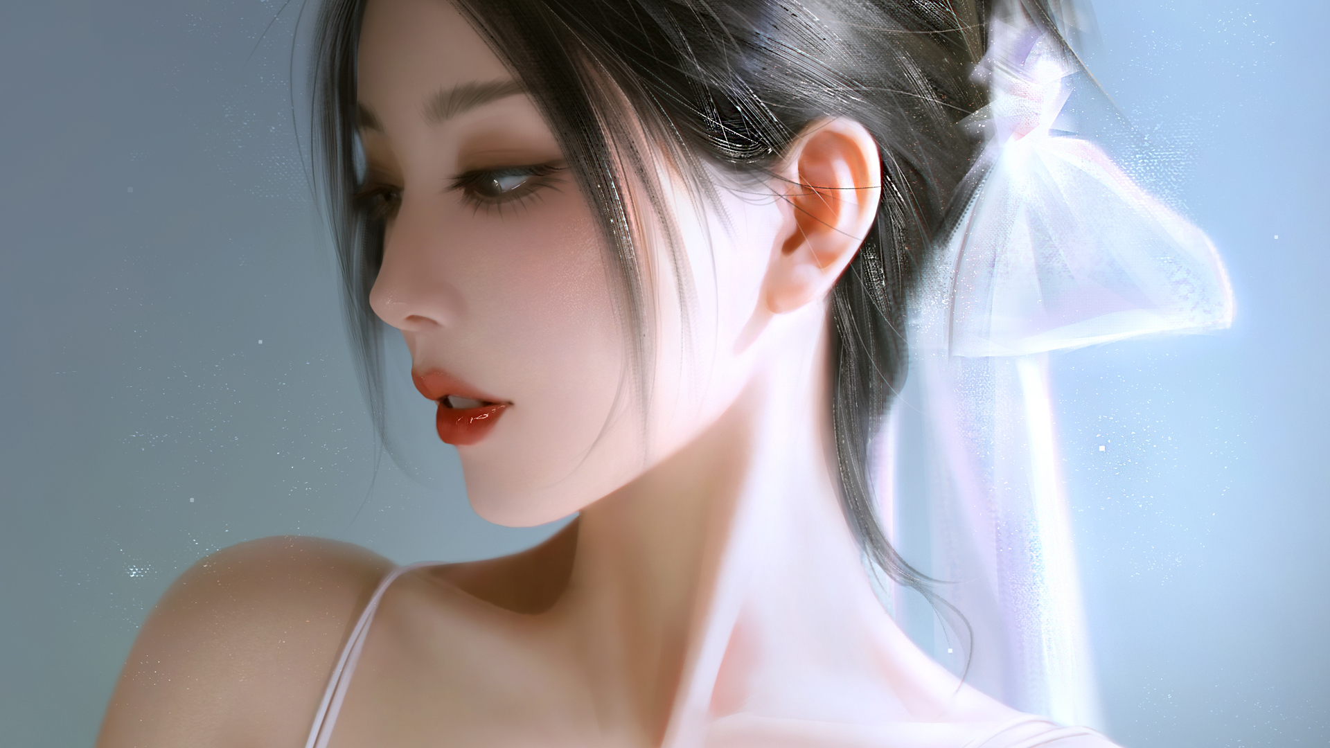 仙气飘飘美女厚涂绘画，精选人物美女高清壁纸，动漫风格电脑壁纸免费下载