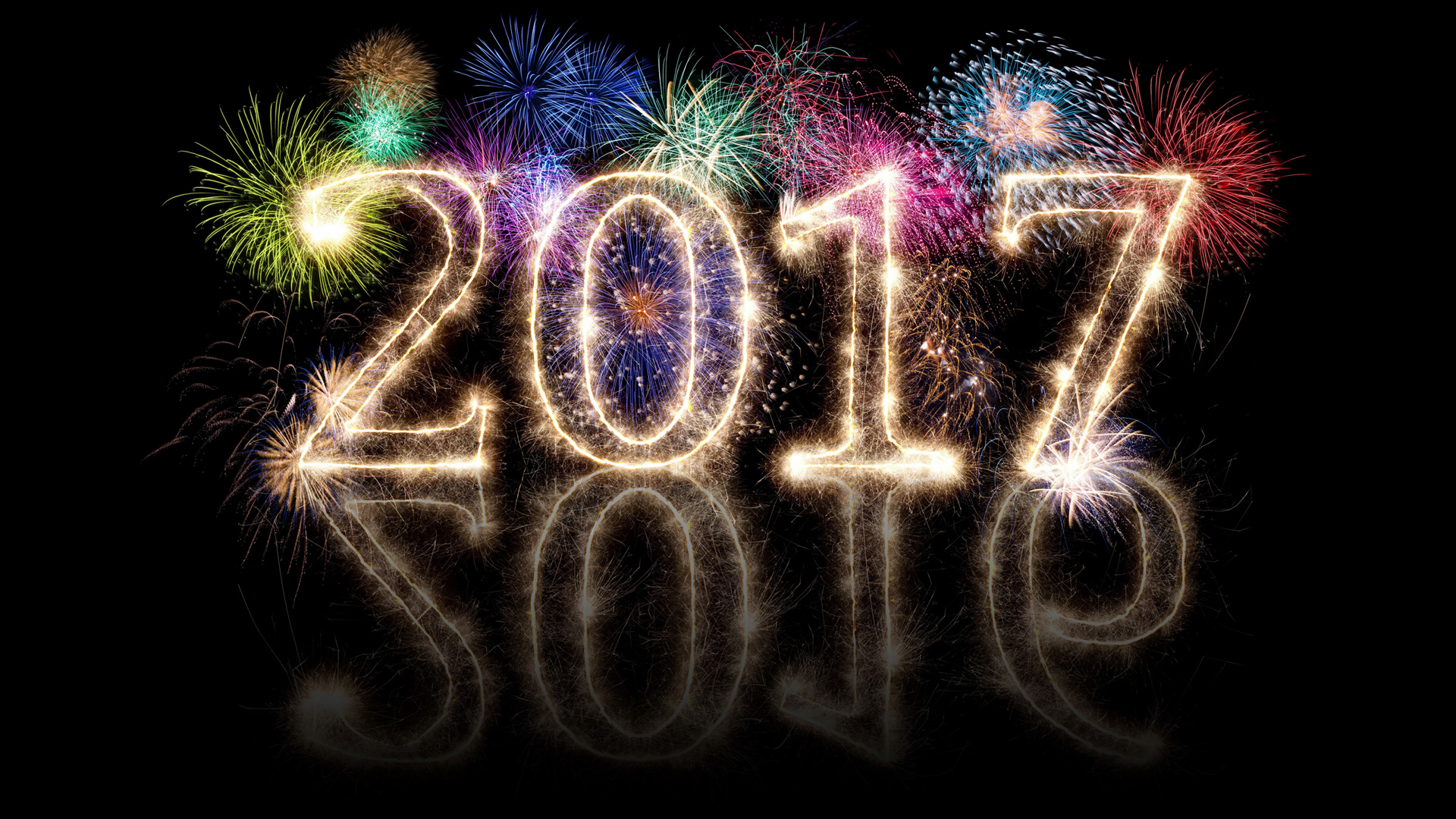 2017跨年烟火，新年快乐精选桌面壁纸，节日氛围满满，免费下载！