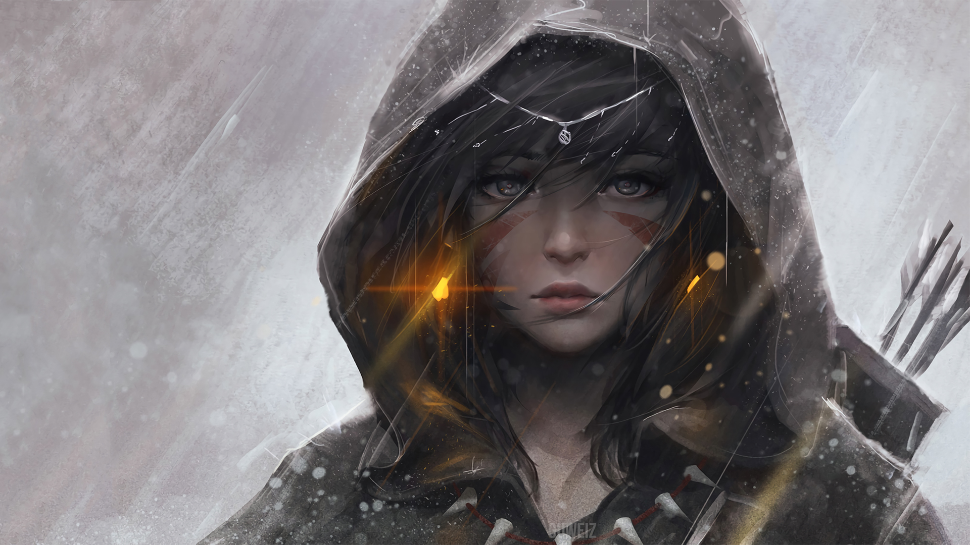 幽灵公主风帽高清动漫壁纸，唯美画面免费下载，装点你的电脑桌面