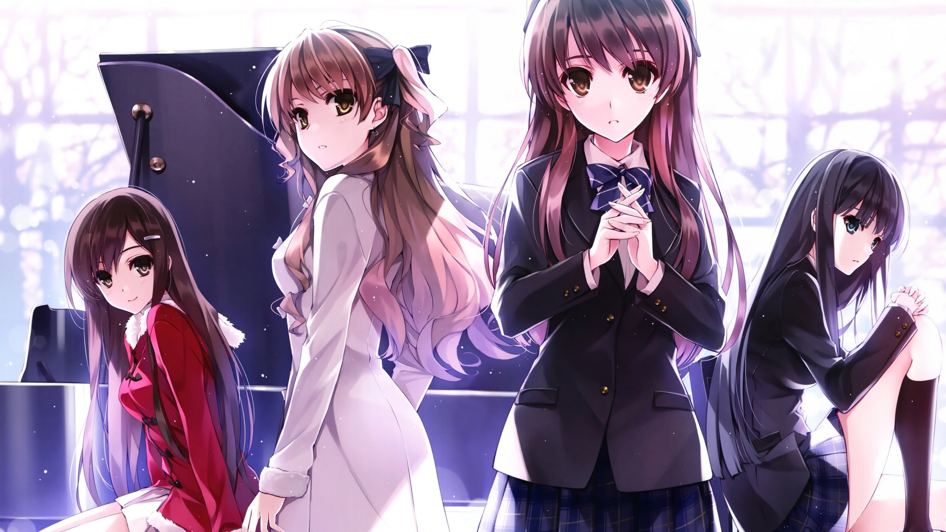 深崎暮人精选作品，白色相簿动漫美少女壁纸，免费下载高清电脑桌面背景