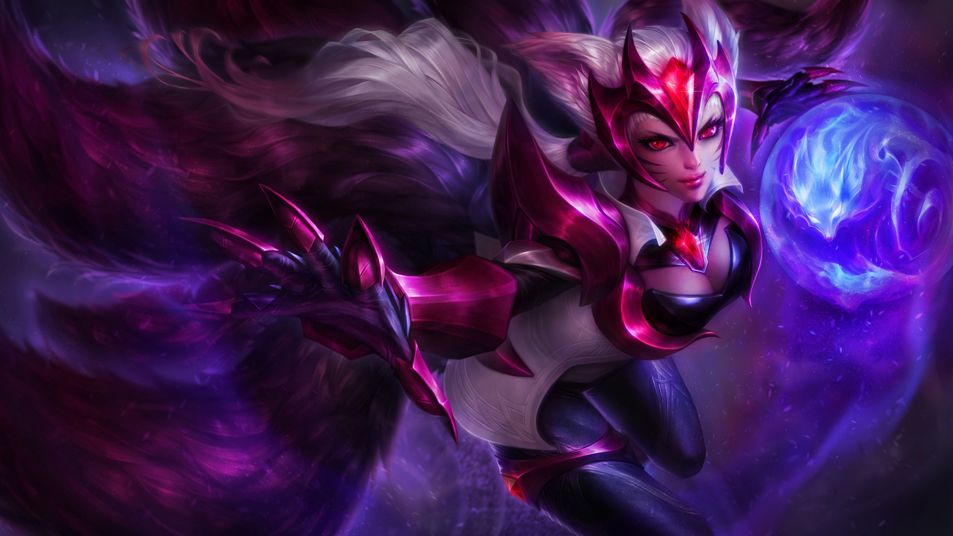 英雄联盟LOL，九尾妖狐阿狸绝美壁纸，免费电脑游戏背景下载！
