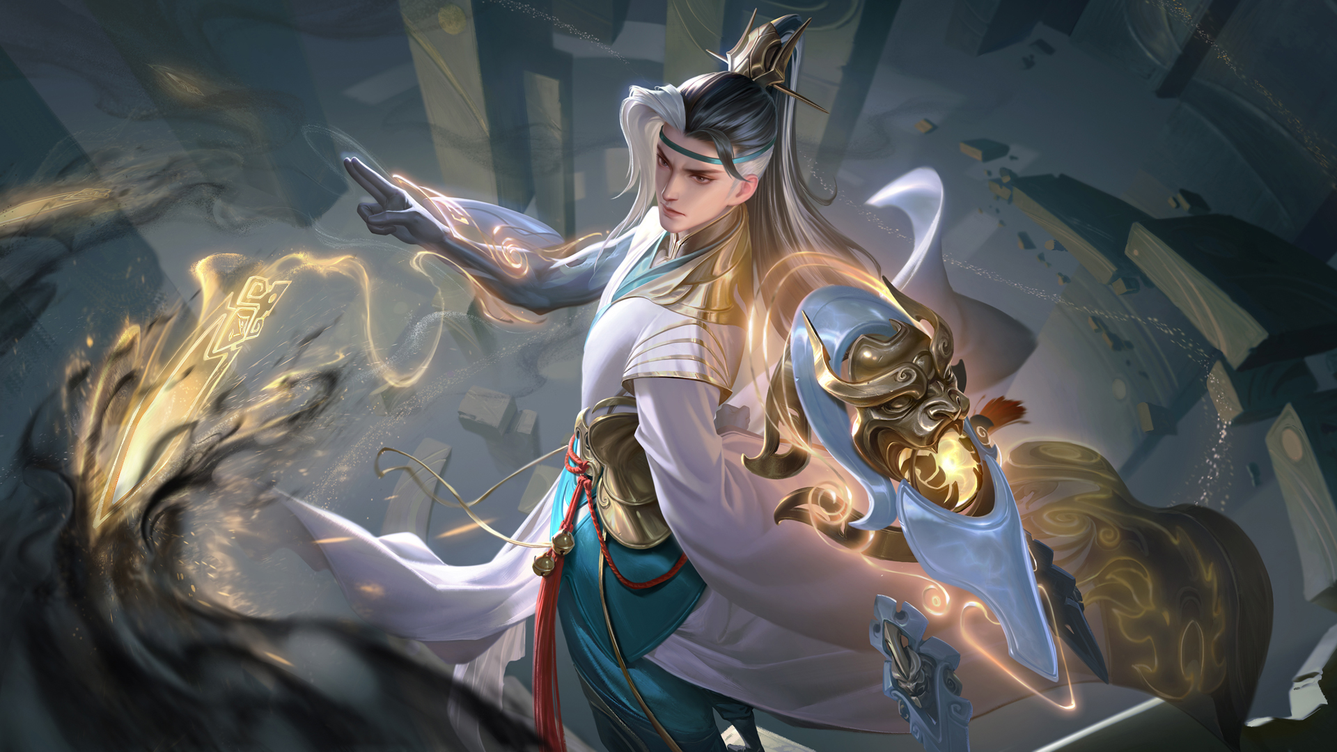 王者荣耀，狄仁杰神器狴犴令高清壁纸，免费电脑壁纸下载