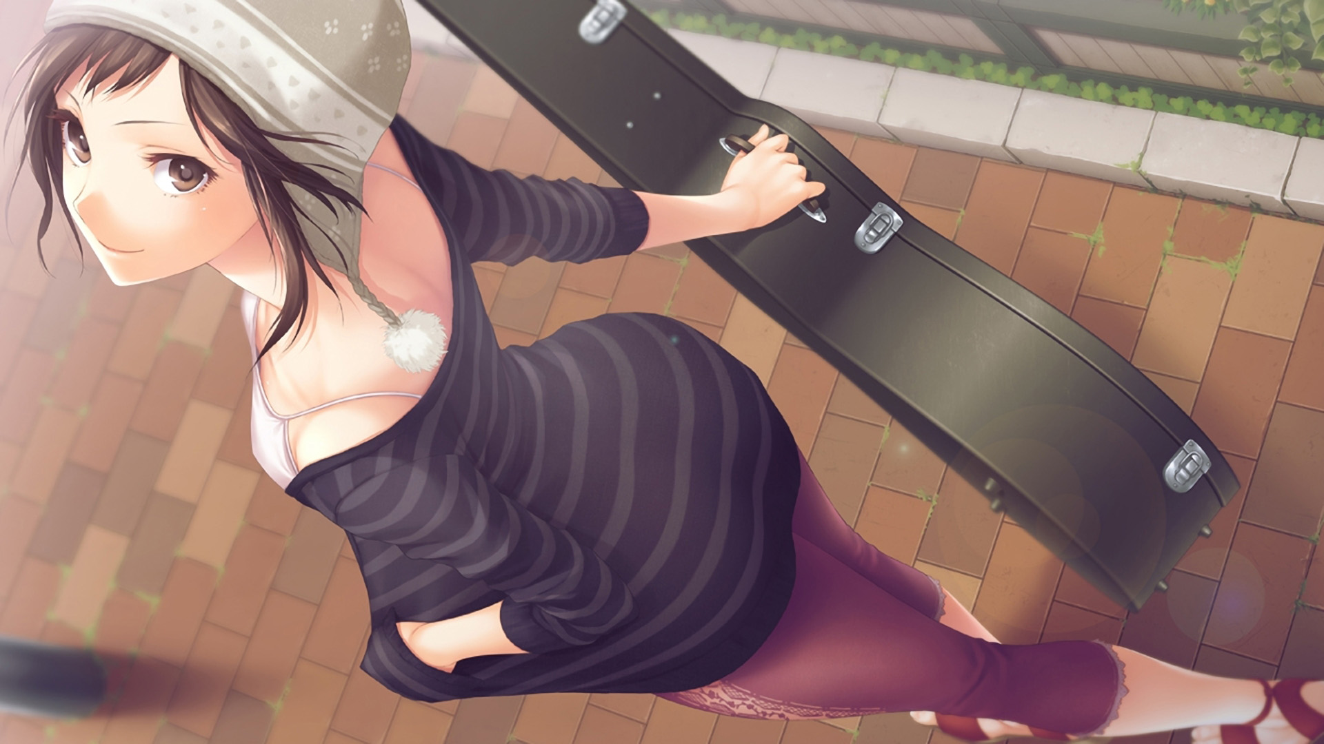 吉他女孩动漫风采，精选桌面壁纸，免费下载畅享动漫世界！