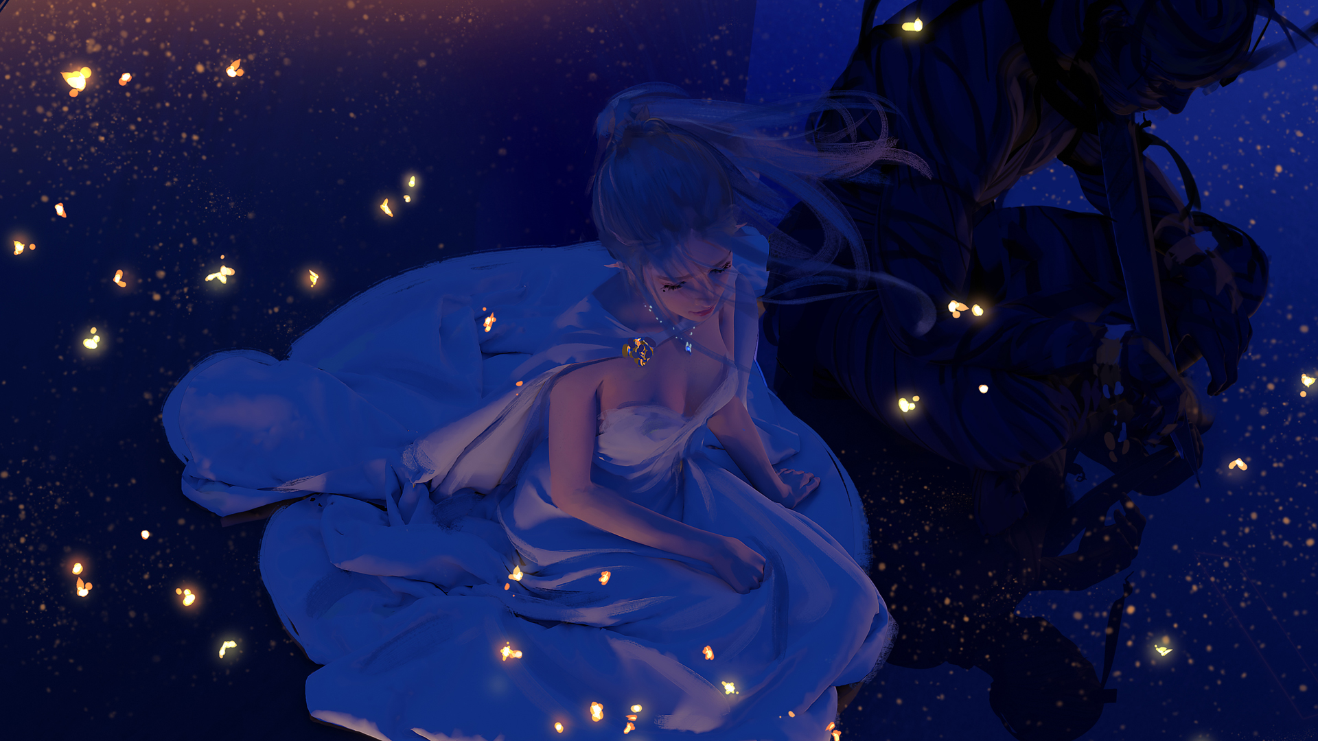公主低胸长裙夜之魅，精选唯美动漫壁纸，免费下载电脑桌面背景