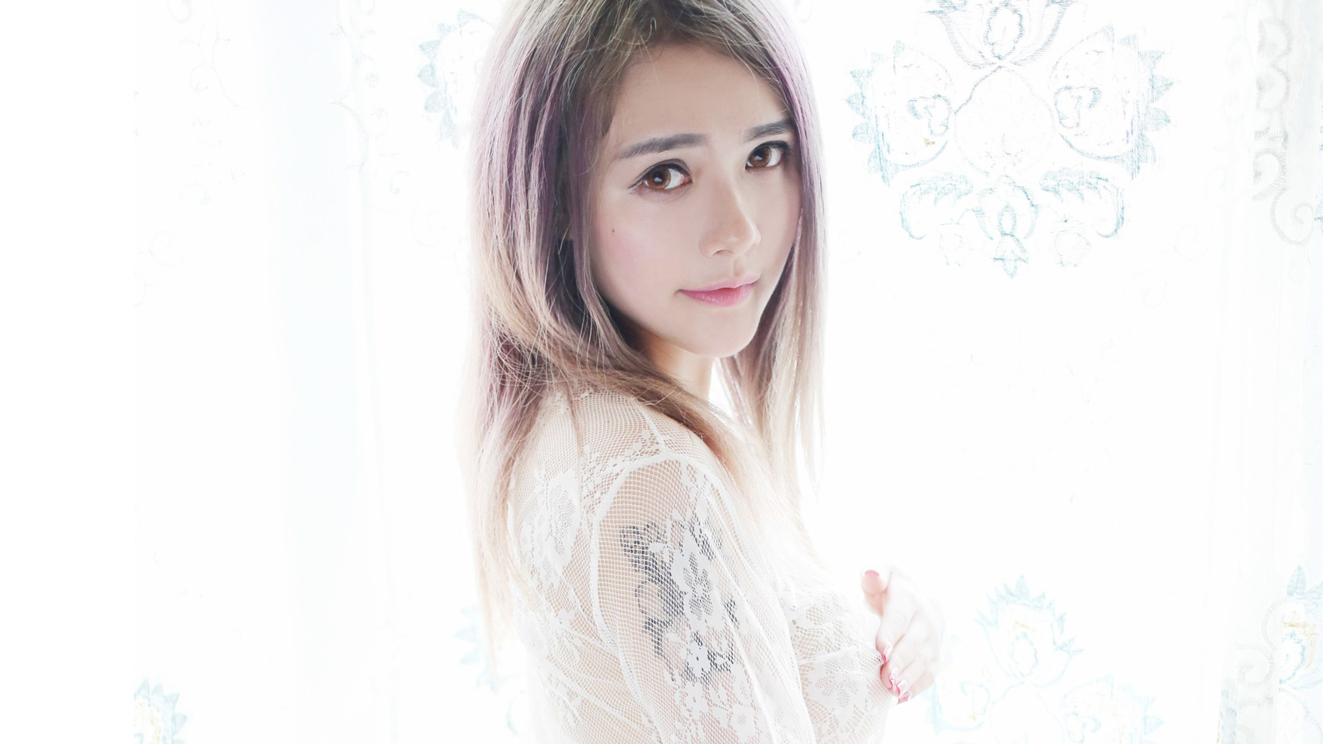 李雪婷，清澈眼神，清纯美女，李雪婷桌面壁纸