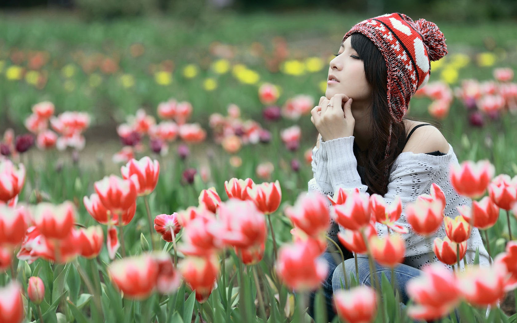 田园美女桌面图片