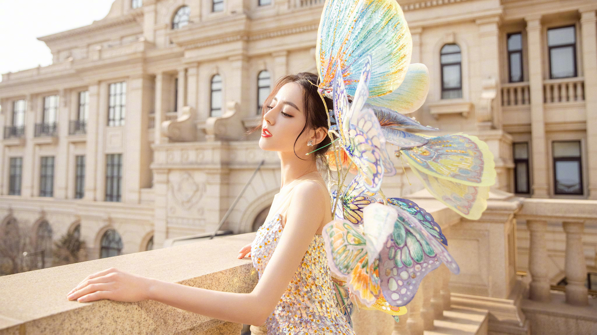 迪丽热巴蝴蝶仙子高清壁纸