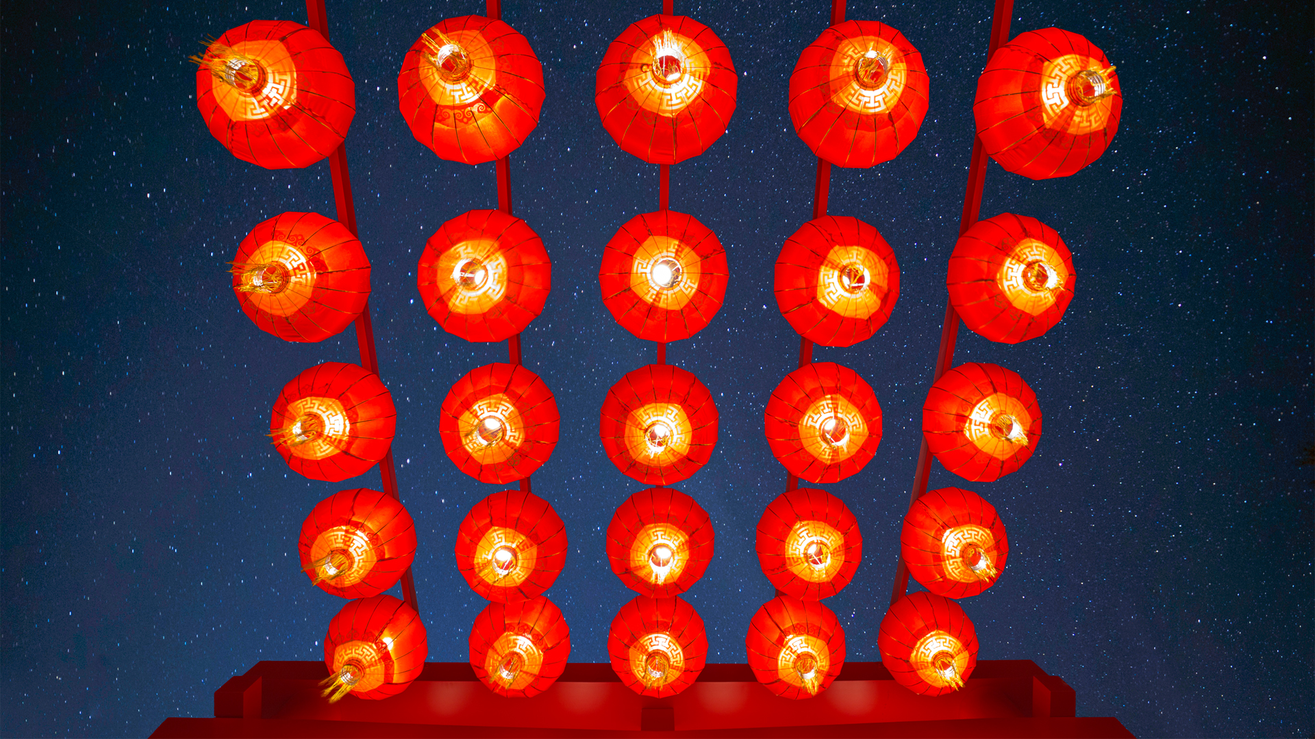2019新年春节大红灯笼壁纸，免费电脑壁纸下载，欢度佳节氛围浓！