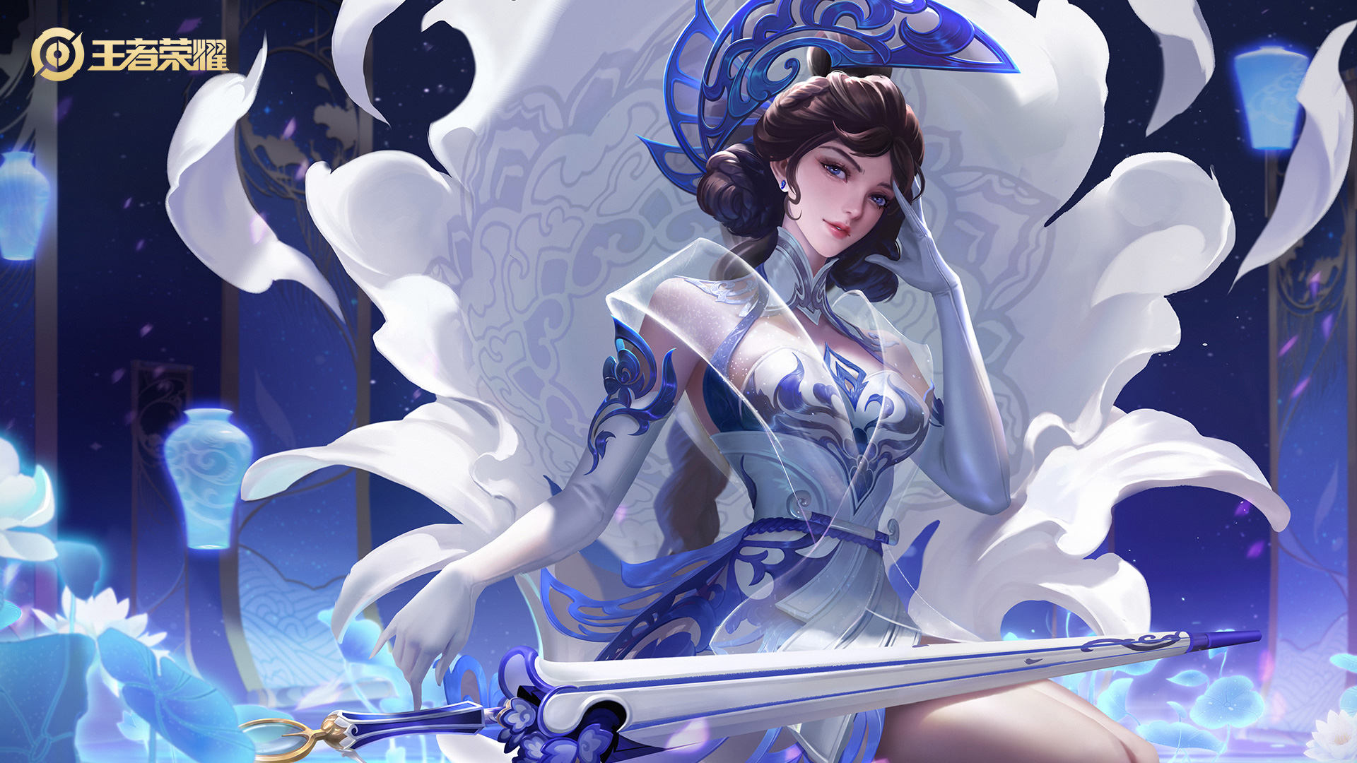 露娜·瓷语鉴心之美，王者荣耀高清壁纸，免费电脑壁纸下载