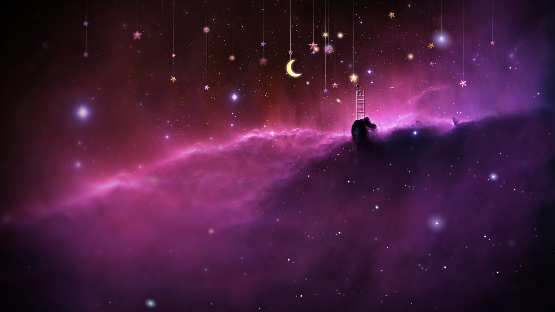 可爱摘星桌面壁纸免费下载，精选电脑壁纸