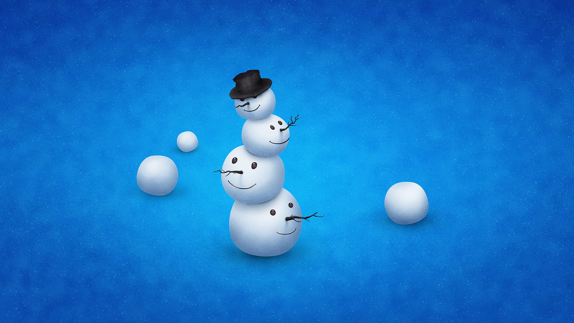 VLADSTUDIO快乐雪人简单圣诞桌面壁纸