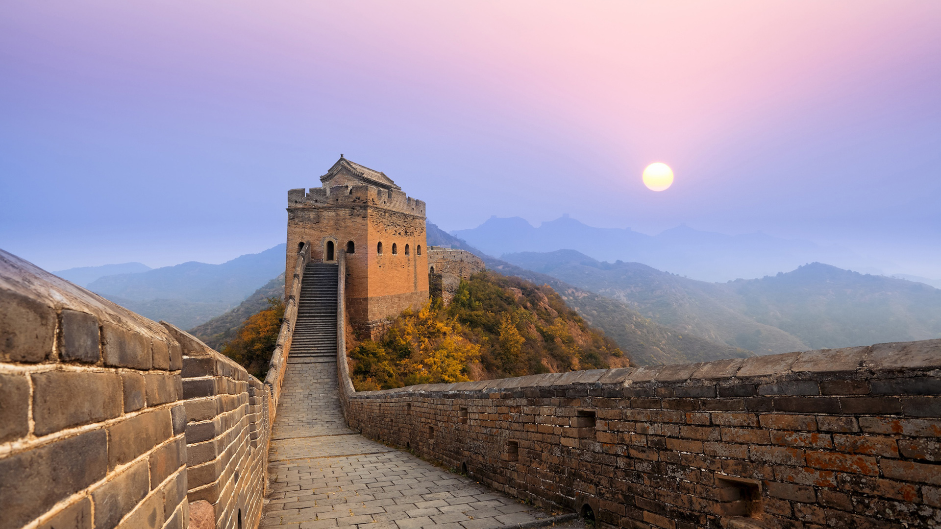 长城日出绝美风景，免费下载高清桌面壁纸