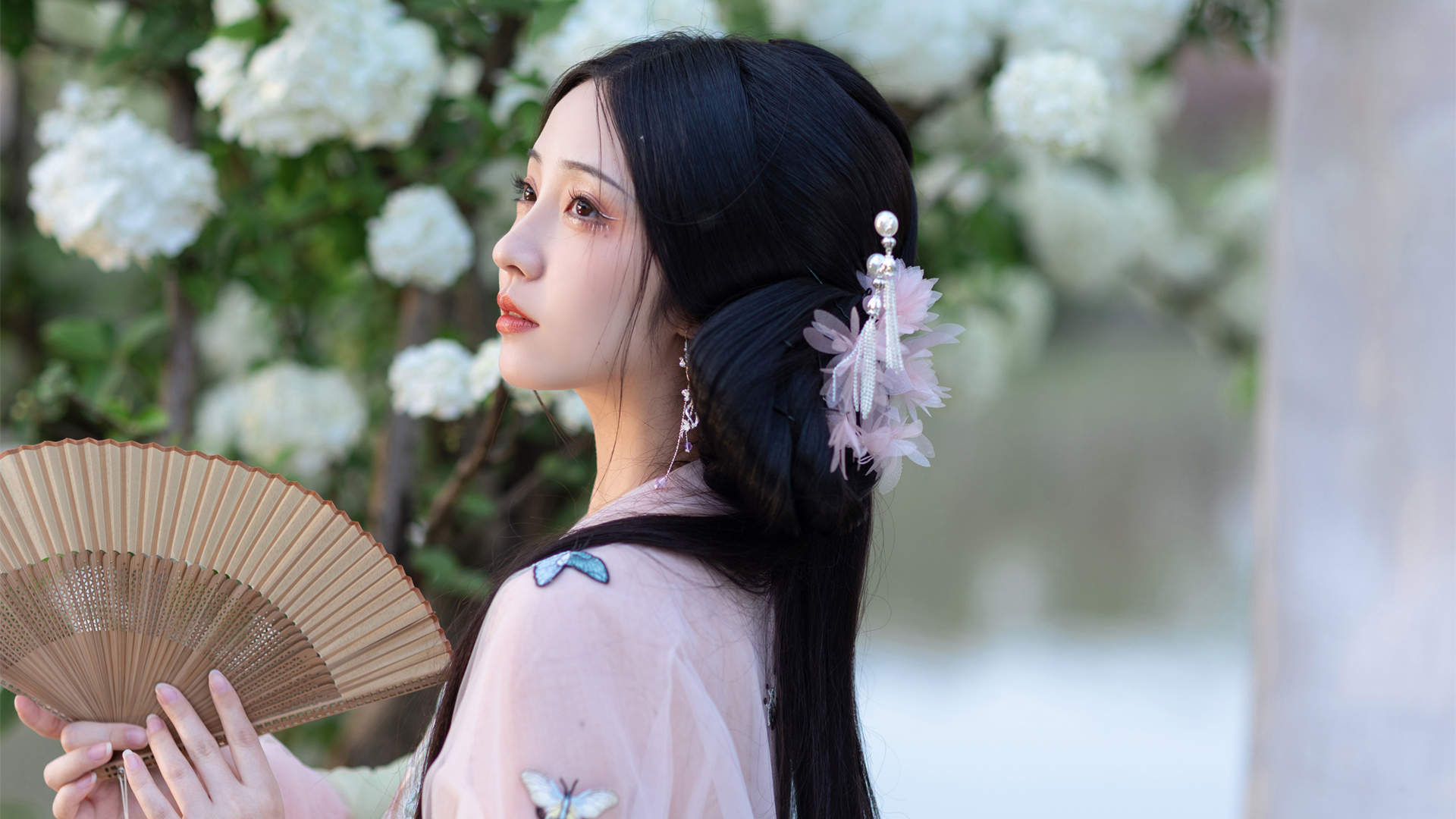 古风佳人，扇舞倾城，唯美壁纸任选，免费电脑桌面美化下载