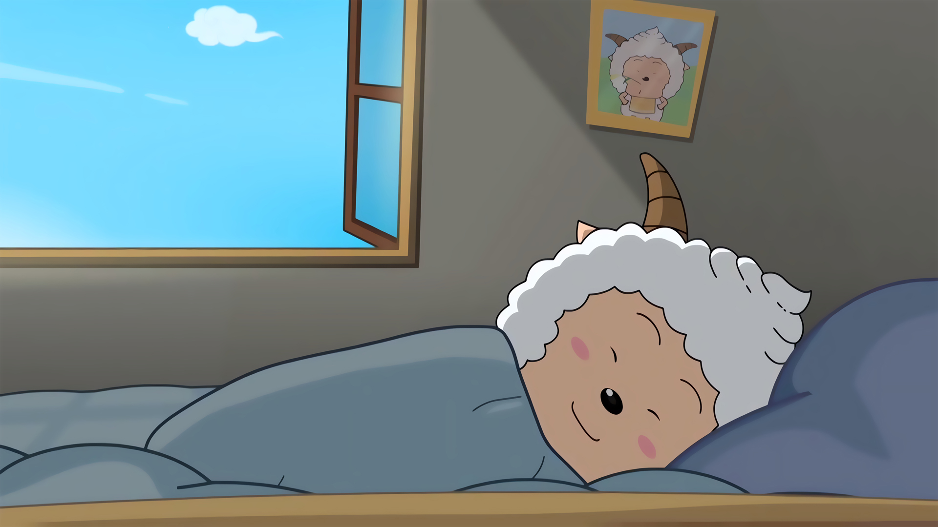 懒羊羊动漫睡眠主题电脑壁纸，免费高清下载