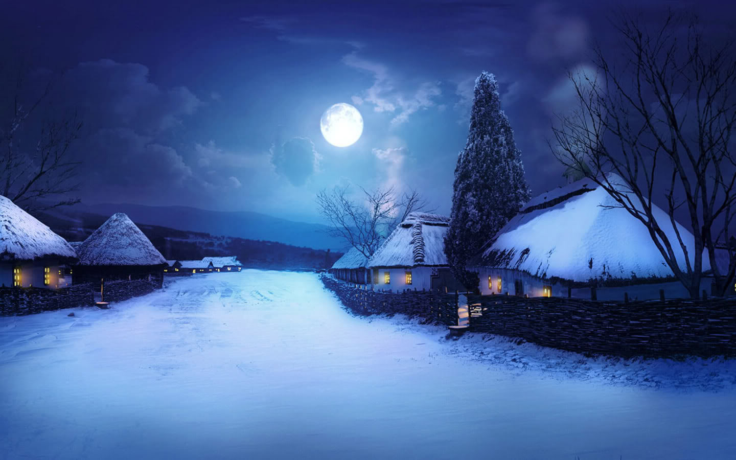 冬至夜景如画，绝美壁纸免费下载，装点你的电脑桌面