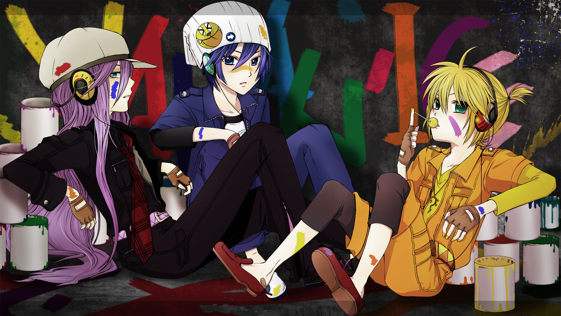 AGI、VOCALOID、镜音铃等v家族动漫壁纸大放送！免费高清电脑壁纸任你下载