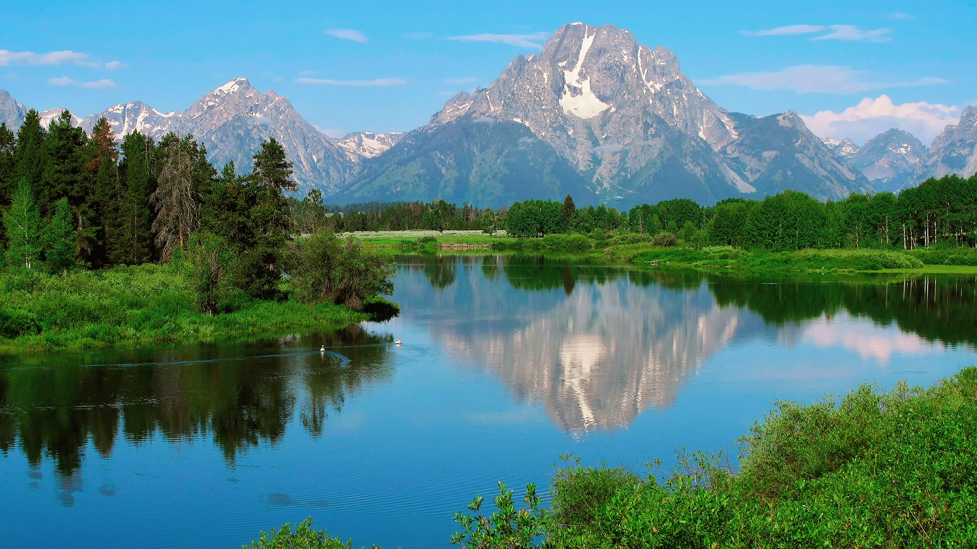美国怀俄明州绝美山水风景，免费高清桌面壁纸下载