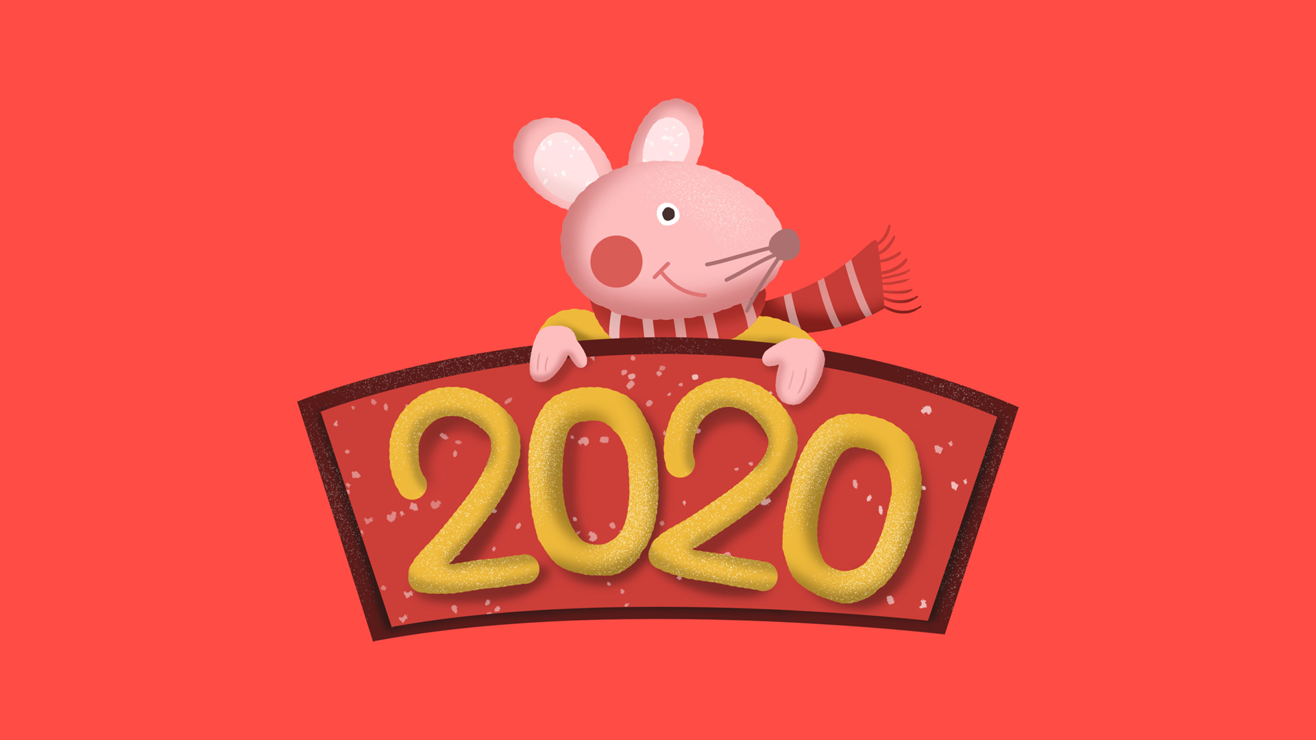 2020鼠年帅气新年高清壁纸，免费节日电脑壁纸下载