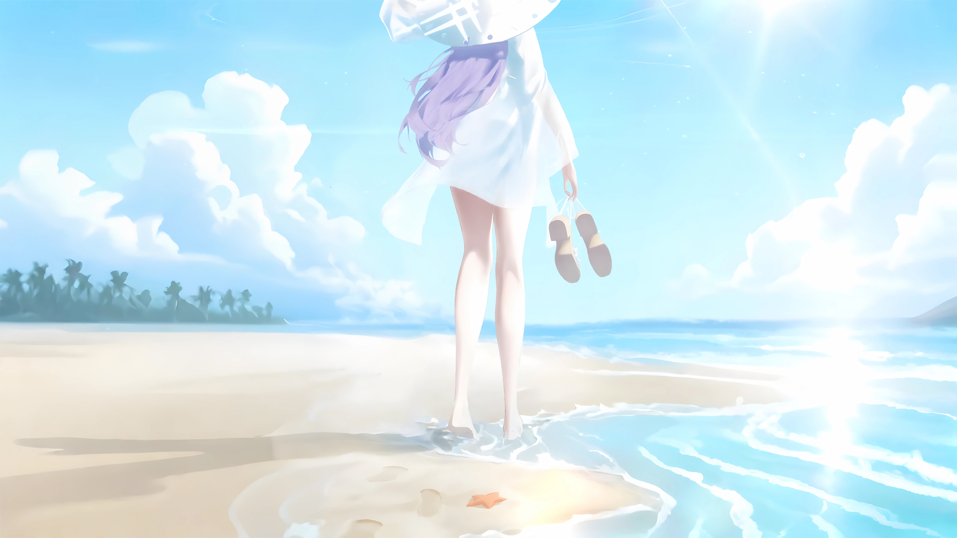 海边的亚津子 唯美 电脑桌面壁纸
