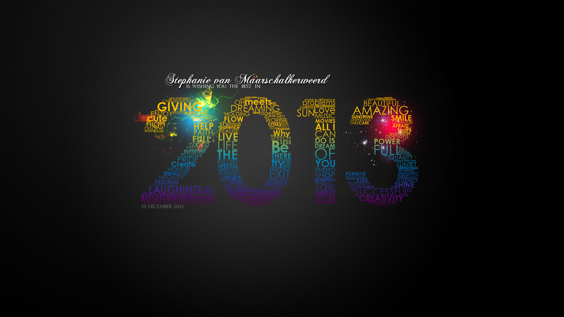 2013年最好的祝福桌面壁纸