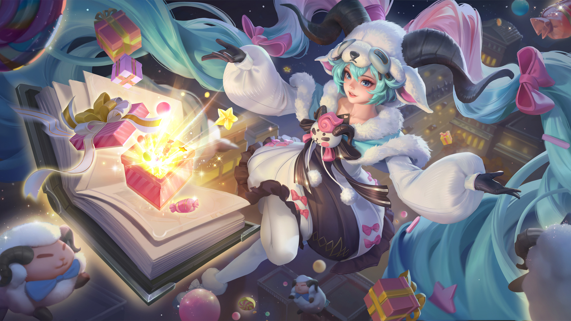 王者荣耀安琪拉糖果风暴游戏免费电脑桌面壁纸下载