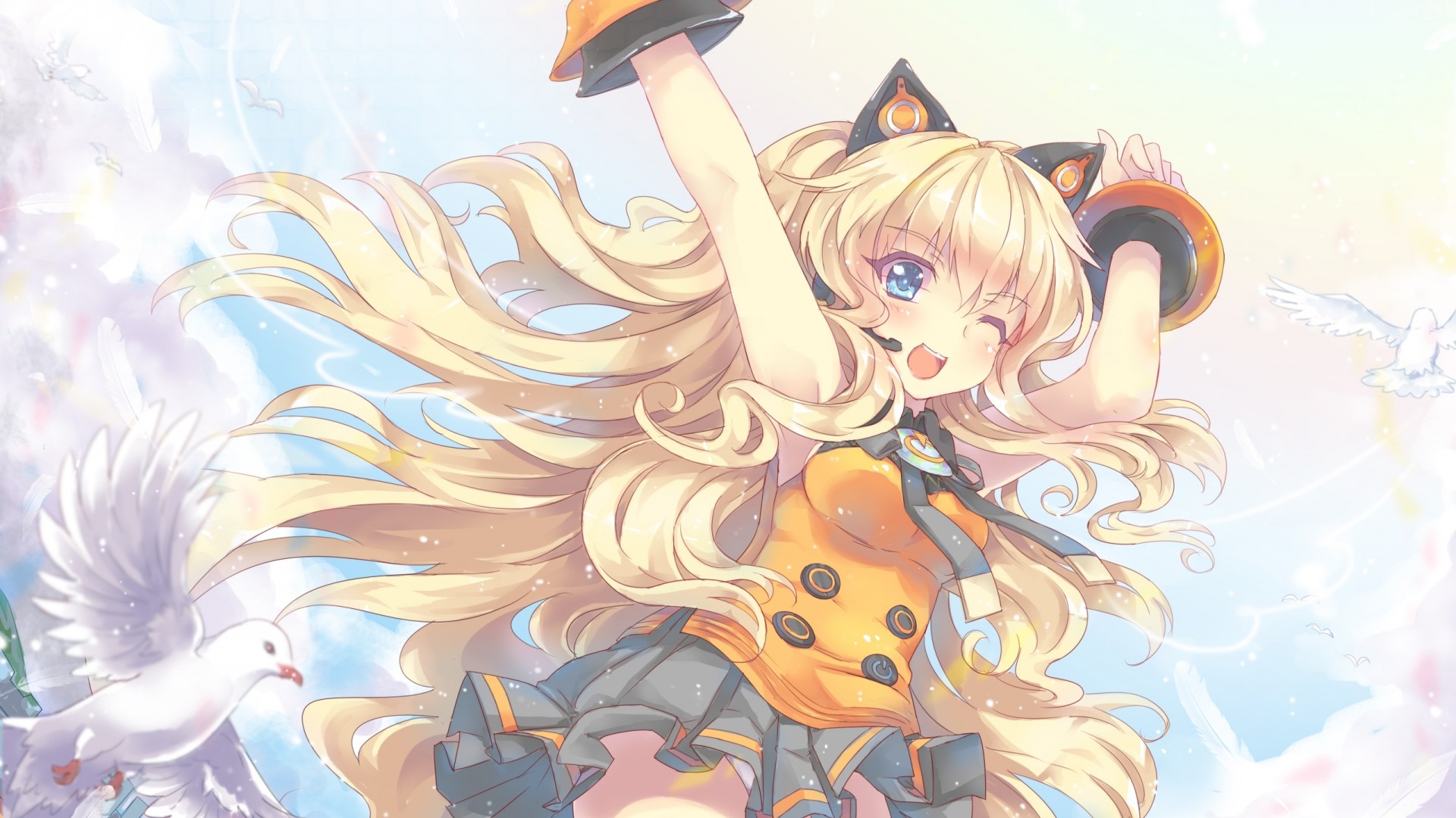 兽耳萌萌哒动漫美少女桌面壁纸