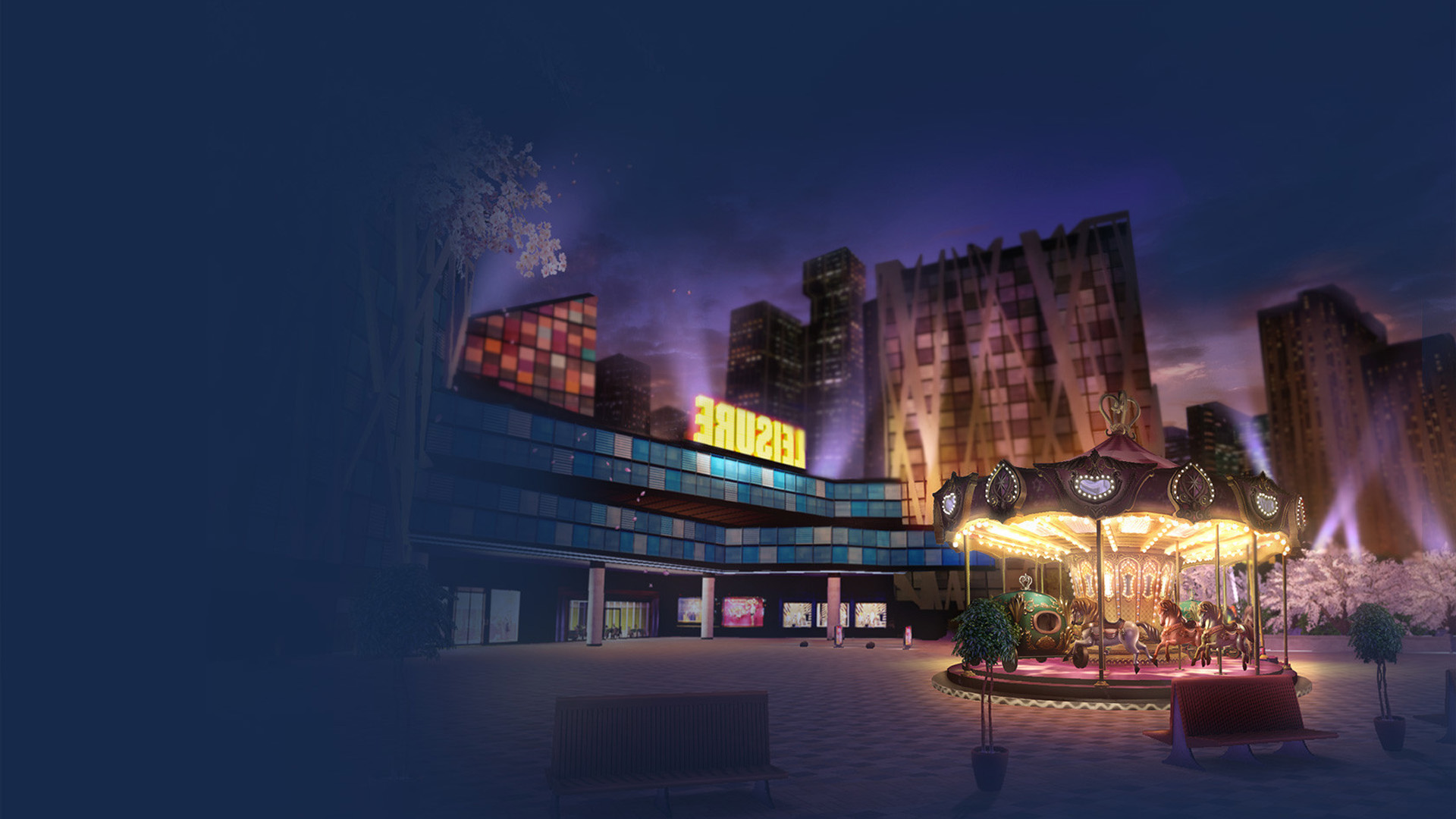 迷情之夜 唯美城市桌面壁纸