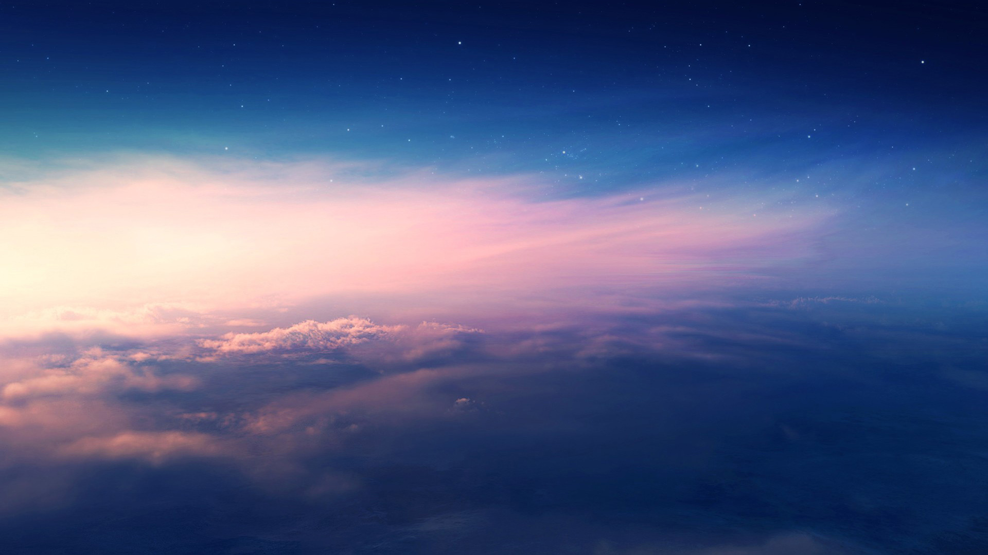 唯美星空壁纸，静谧云层，免费下载电脑风景美图