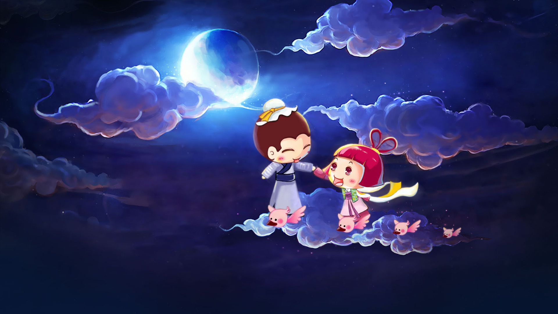 七夕夜，精选桌面壁纸，节日氛围电脑背景免费下载