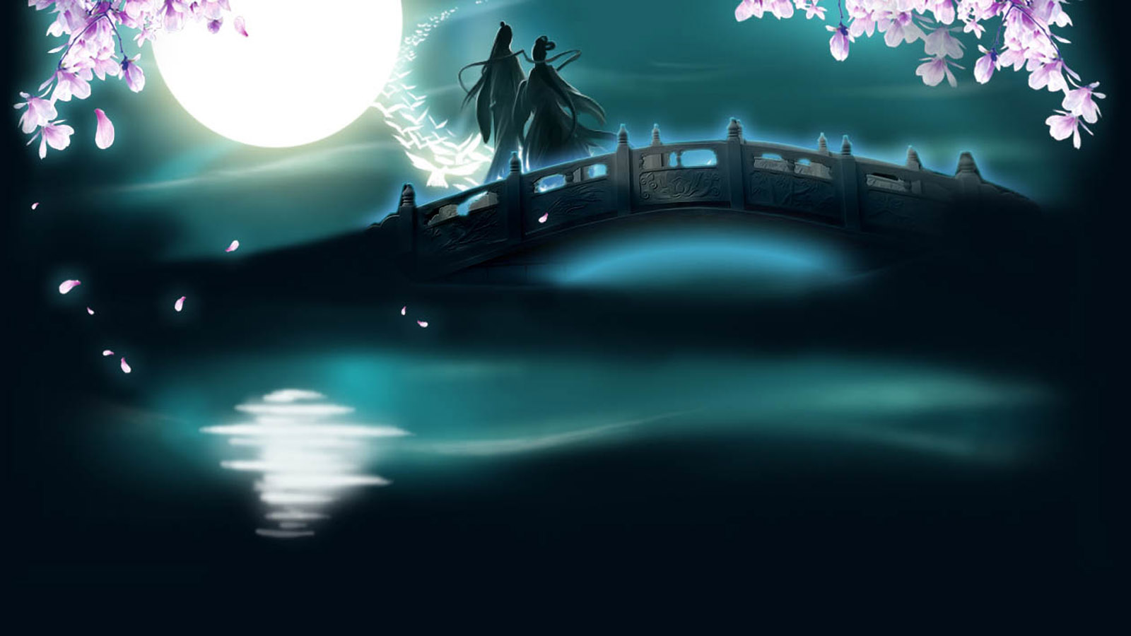七夕鹊桥相会，精选桌面壁纸，节日氛围电脑背景免费下载
