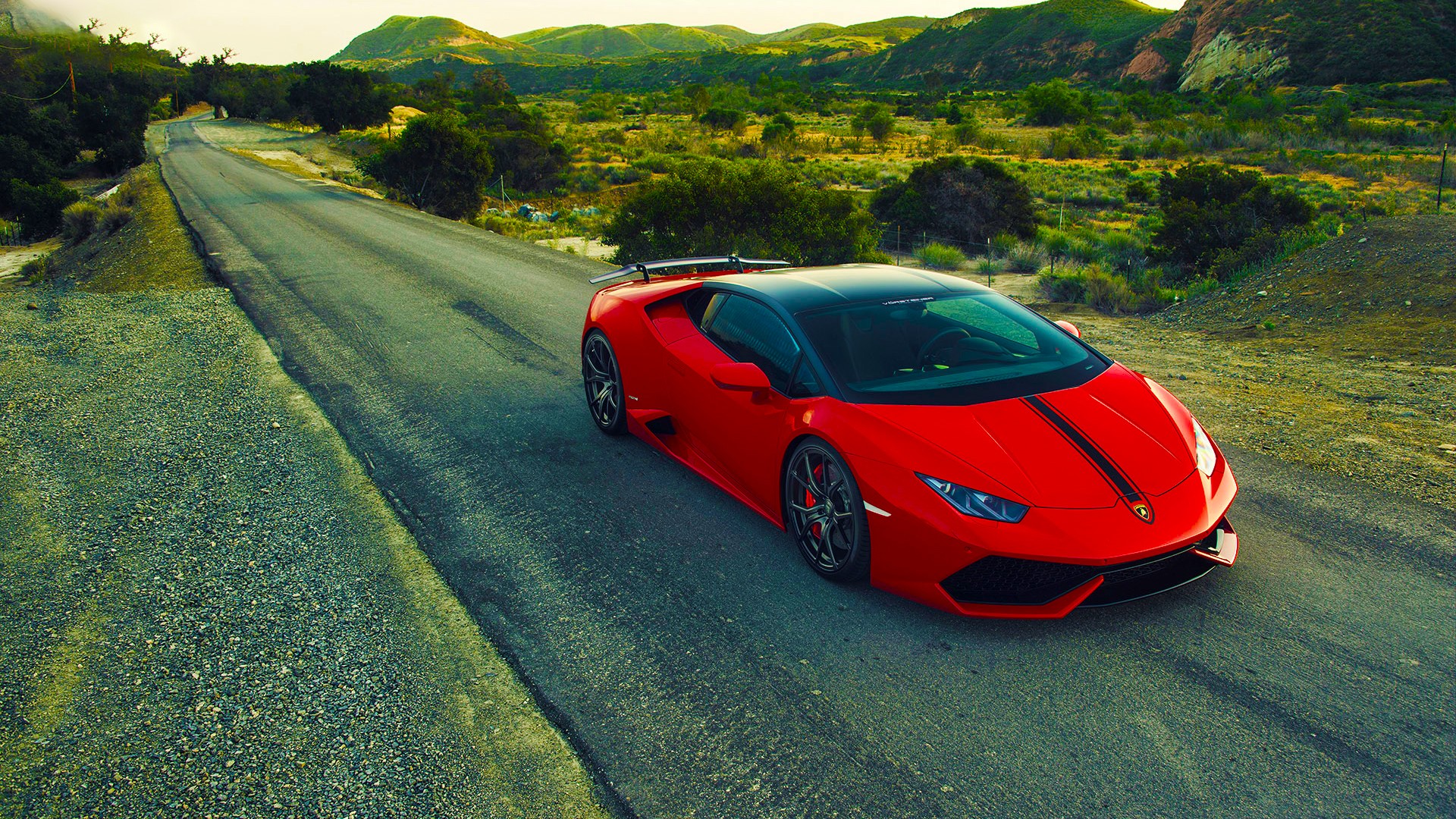 兰博基尼，红色，lp640-4，2015年，vorsteiner，公路，风景，兰博基尼壁纸