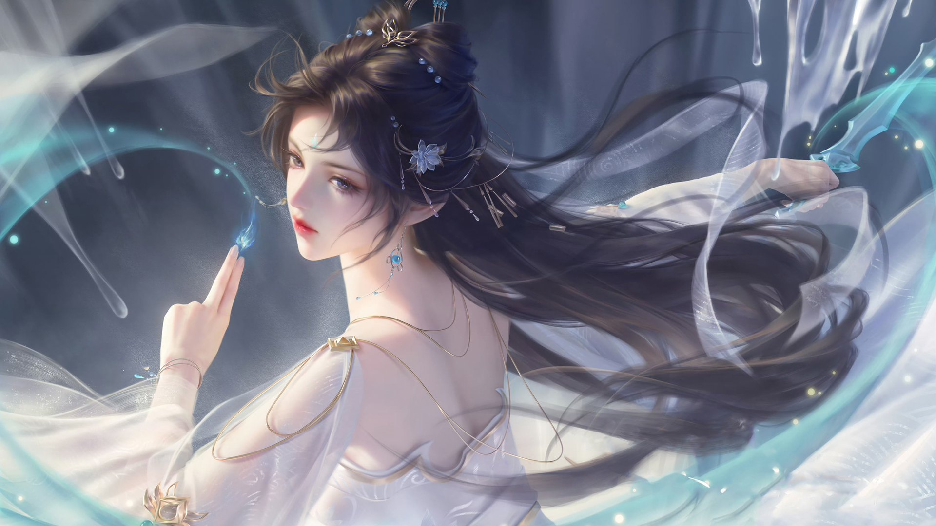 完美世界，清漪同人美女壁纸，动漫风格电脑壁纸免费下载