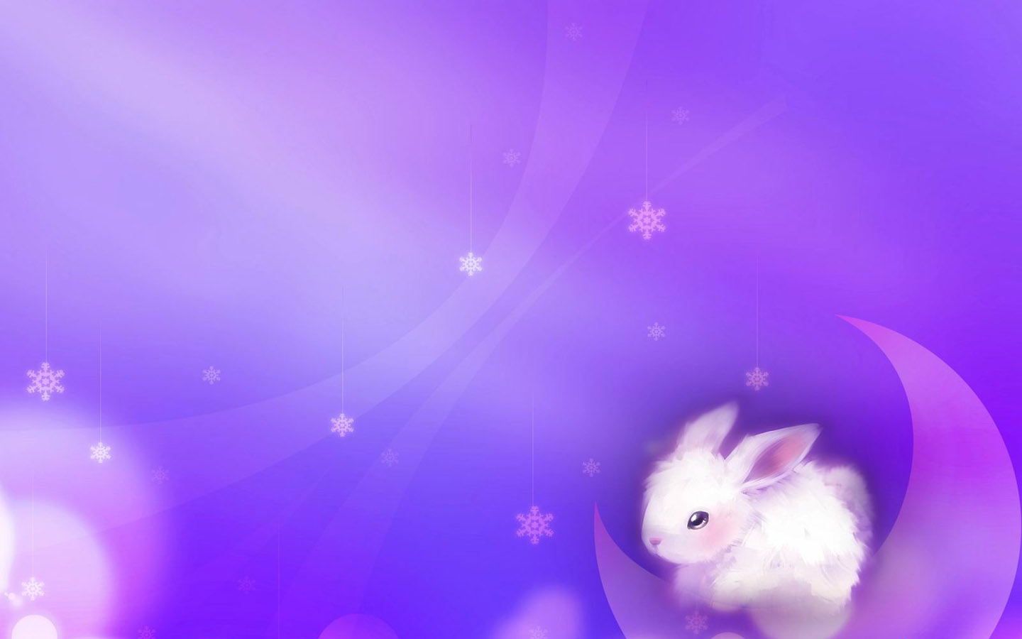 梦幻小兔壁纸，唯美可爱，免费电脑桌面背景下载