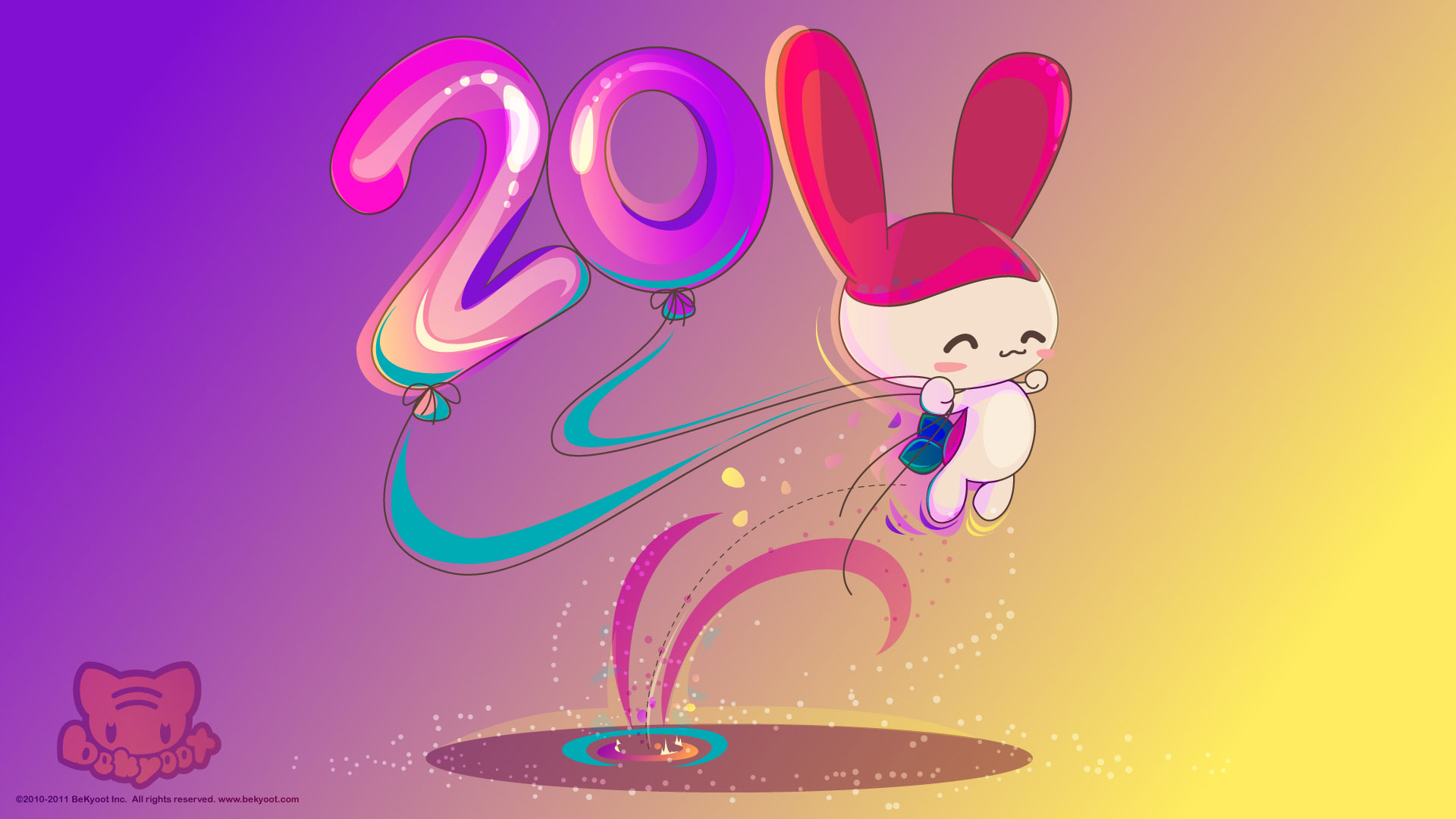 2011兔年精美创意壁纸，免费可爱电脑壁纸大放送，速来下载！