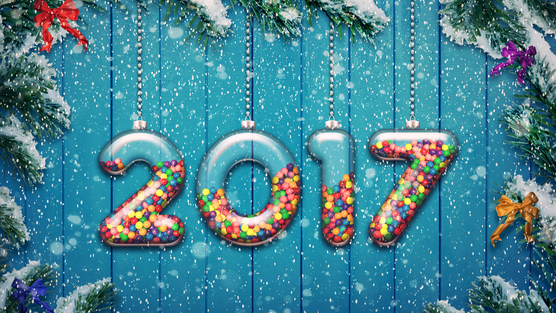 2017新年快乐电脑桌面壁纸，精选节日免费壁纸，一键下载！