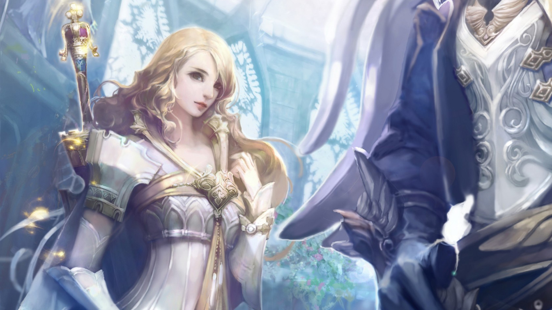 精灵女孩·火魔之舞，永恒之塔绝美壁纸，免费下载装点你的电脑桌面！