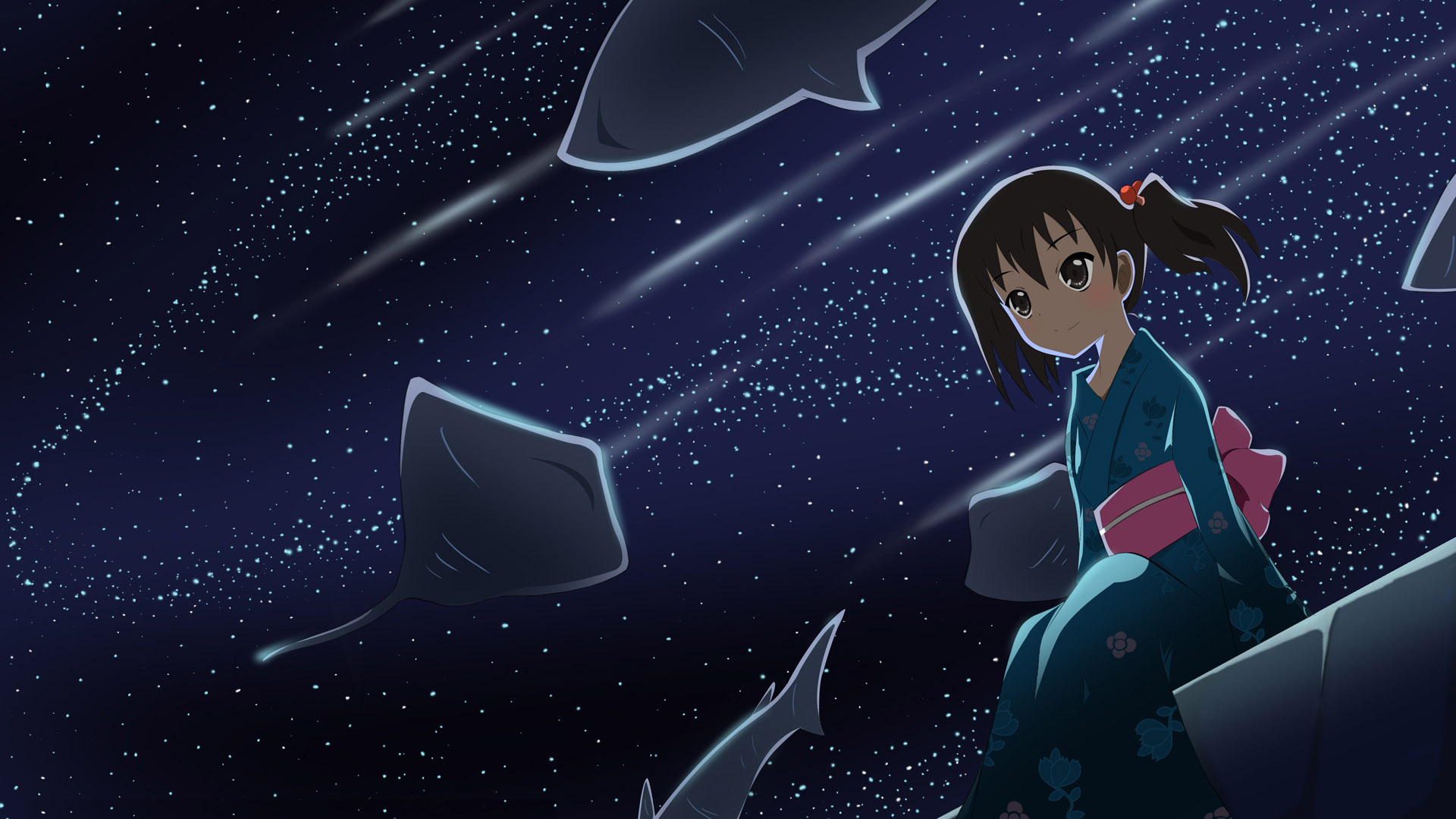 梦幻星空少女动漫壁纸，免费下载绝美桌面背景