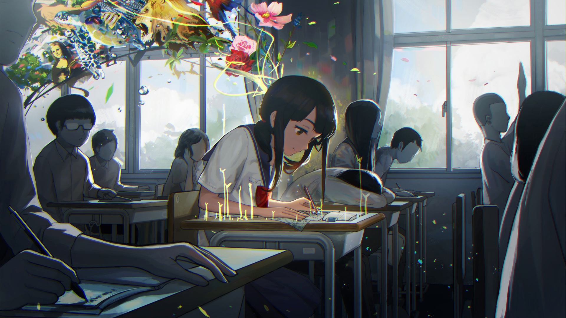 课堂上愉快创作，精选动漫壁纸，免费下载美化电脑桌面