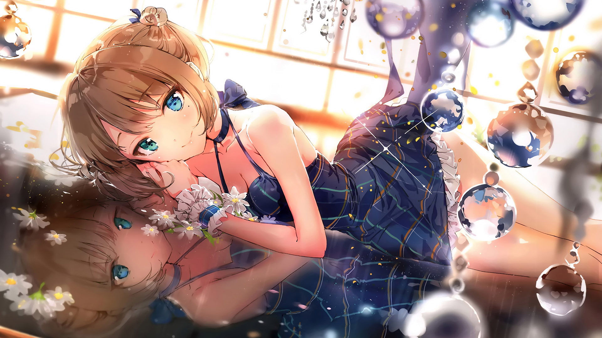 美少女水晶球动漫壁纸，免费下载可爱女生电脑背景