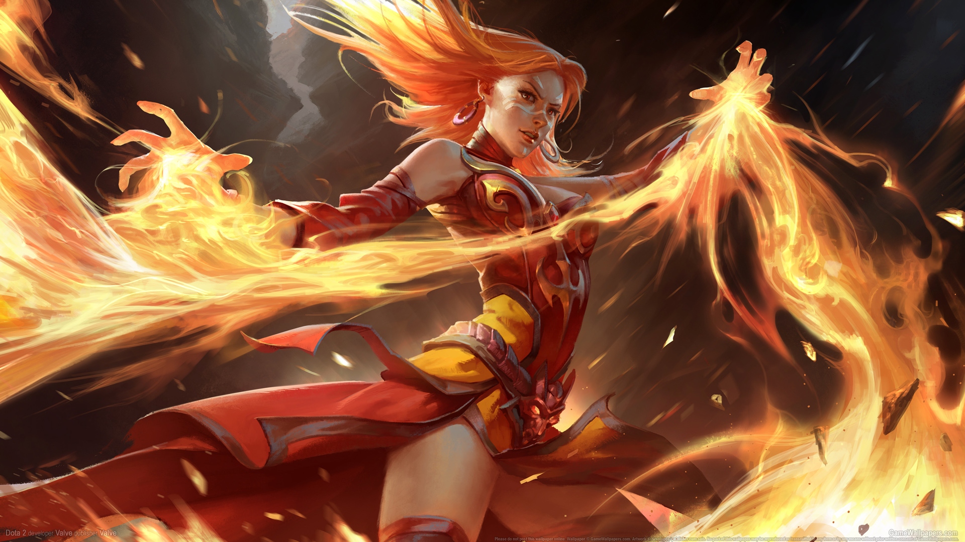 莉娜火女Dota2精美壁纸，免费电脑壁纸下载专区