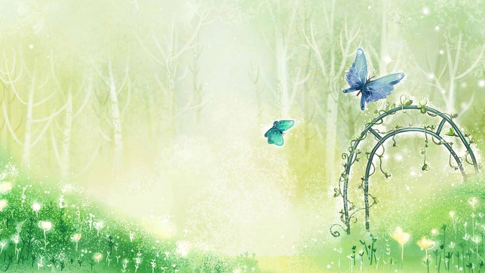梦幻蝴蝶桌面背景，唯美高清免费壁纸，一键下载！
