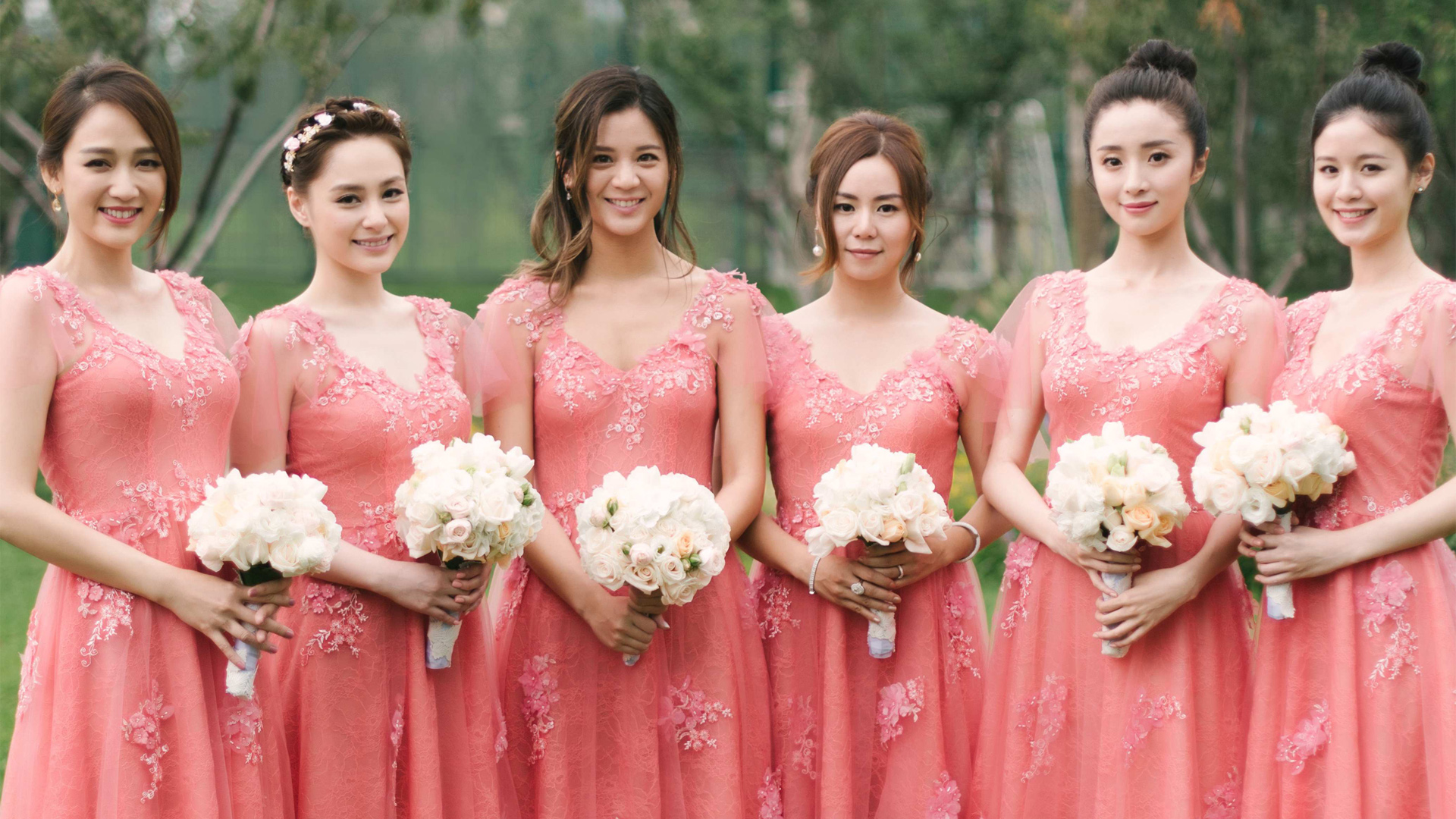 陈晓陈妍希婚礼，陈乔恩领衔伴娘团，高清美女壁纸免费下载
