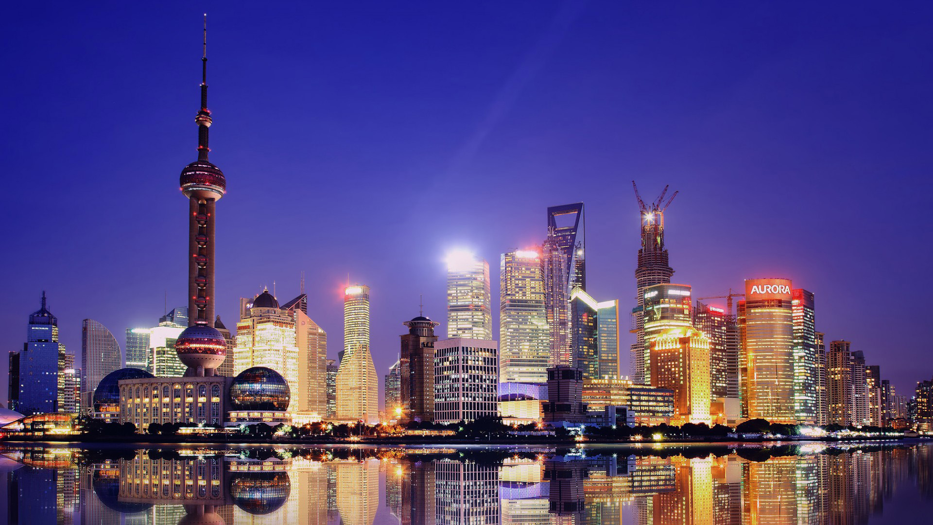 上海夜景绝美壁纸，免费电脑背景图片下载